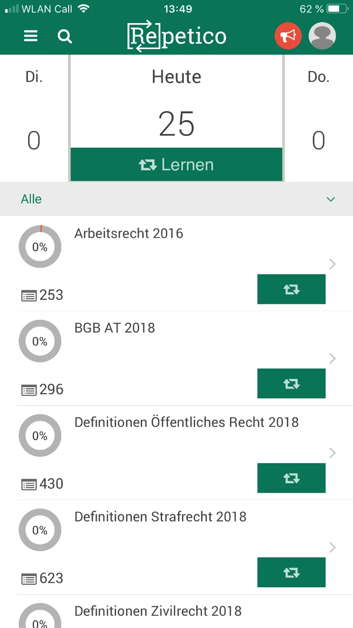 Screenshot Repetico App