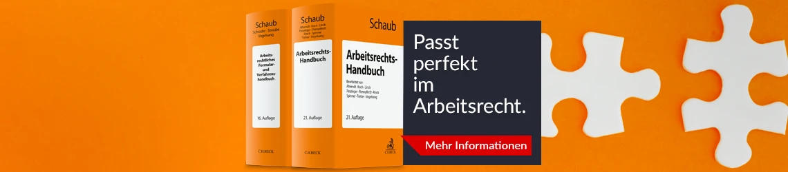 Banner Schaub Arbeitsrechts-Handbuch und Arbeitsrechtliches Formular- und Verfahrenshandbuch Set