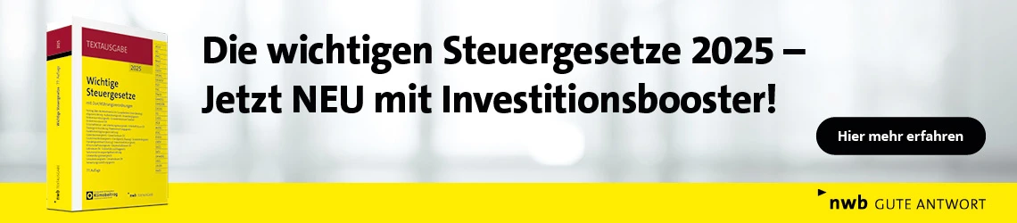 Banner nwb Wichtige Steuergesetze