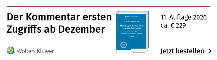 Banner Hamburger Kommentar zum Insolvenzrecht