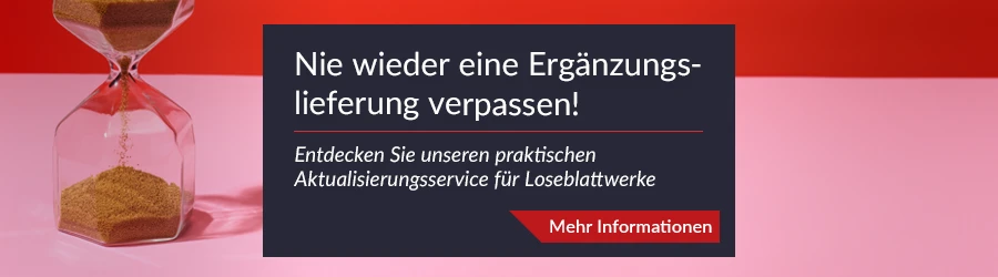 Banner Aktualisierungsservice: Keine Ergänzungslieferung mehr verpassen!