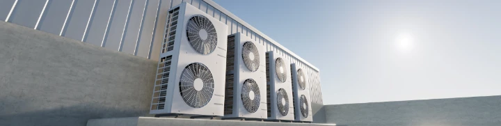 Grafik Kondensatoren auf Dach