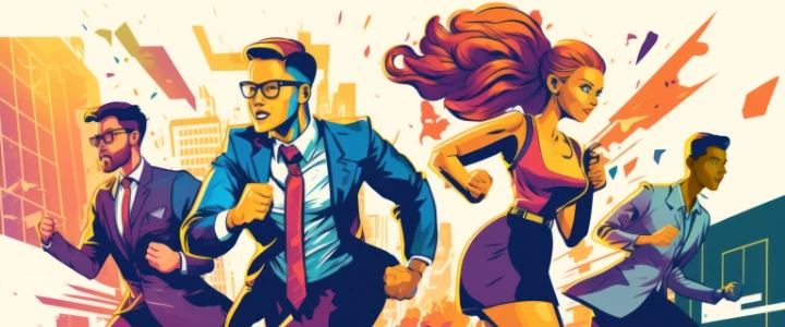 Agiles Unternehmensteam beim Start eines Projekts