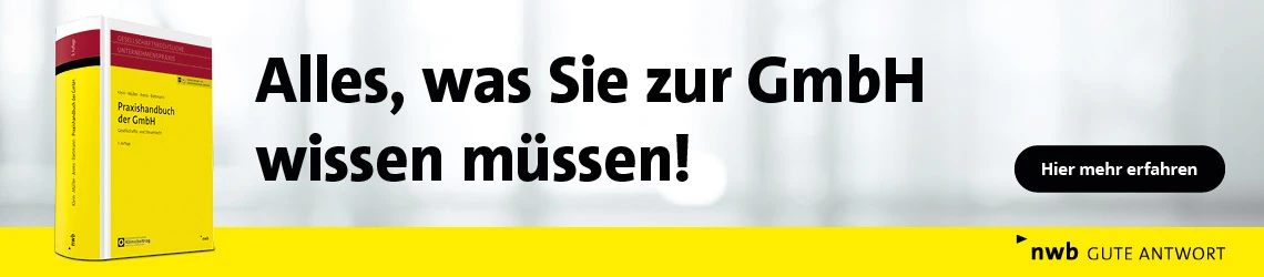 Banner nwb Praxishandbuch der GmbH
