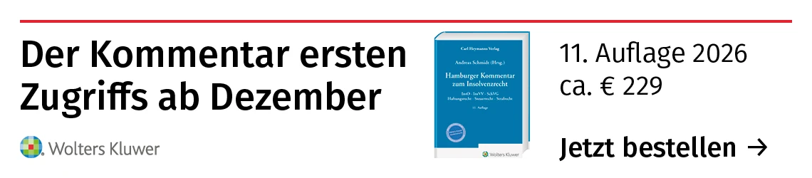 Banner Hamburger Kommentar zum Insolvenzrecht